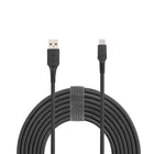 Powerology 10' USB C Braided & Sync Type C to USB A Charger Cable for Smartphones & Tablets - Black-Passed 1000+ bending tests