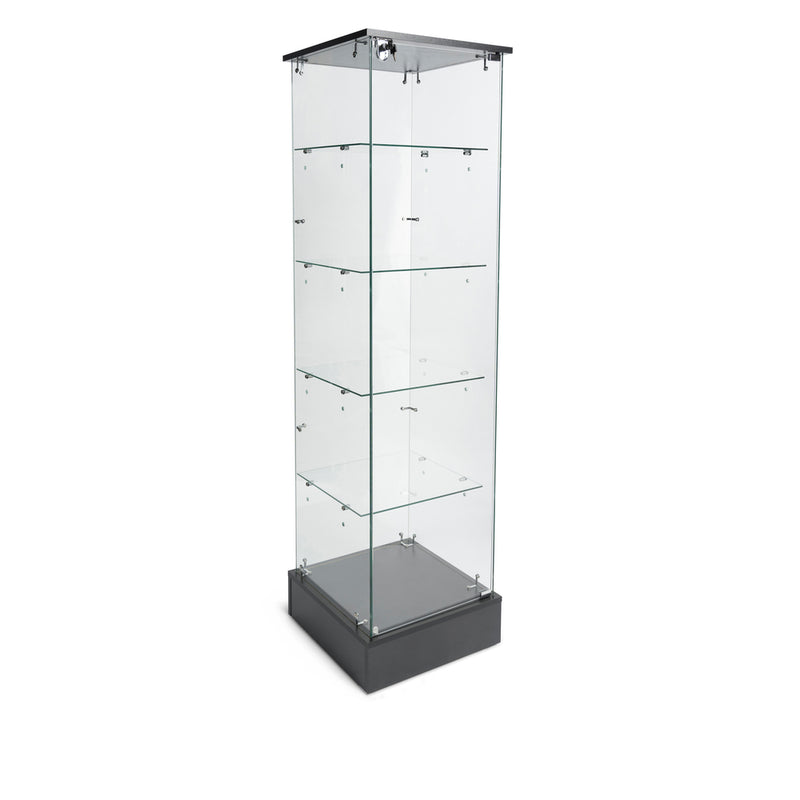 Can-Bramar Econoline Frameless Glass Display Case Tower with Four