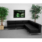 Flash Furniture HERCULES Imagination Series Black LeatherSoft Sectional Configuration, 5 Pieces-Add on pieces as your business grows