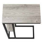 Monarch Specialties 3671 Accent Table - 25"H/Grey/Black Metal-9