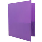 JAM Paper Plastic POP 2-Pocket Clasp School Folders with Prong Clip Fasteners, Purple,12 Pack-4