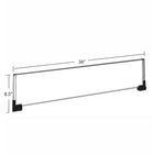 Azar Two-Sided Large Acrylic Sign Holder With Magnetic Boots, 36" x 8.5",  2 Pack (109918)-Clear Acrylic