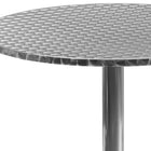 Flash Furniture 27.5" Round Aluminum Indoor-Outdoor Table with Base-Aluminum Column and Base