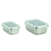 Minimal RT Stainless Steel Containers - 500ml, 1000ml - Set of 2-18/8 Stainless steel light weight food container