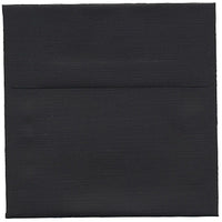 JAM Paper 5 x 5 Square Envelopes, Black Linen Recycled, 250 Pack (V01209H)-Black recycled envelope