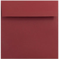 JAM Paper 6 x 6 Square Envelopes, Dark Red, 250 Pack (31511296H)-Red dark base square envelope