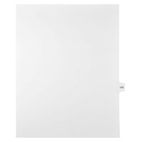 Mark Maker Legal Exhibit Index Tab White Single Tabs, 1/15th Cut, Letter Size, No Holes, Number 175, 25 Pack-White Single Tabs, 1/15th Cut