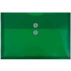 JAM Paper Plastic Envelopes with Button and String Tie Closure, Legal Booklet, 9.75 x 14.5, Green Poly, 12 Pack (219B1GR)-Green