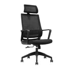 Brassex Wesley Executive Chair - Black-Ergonomic design features high-density foam seating and fixed armrests to support your body, even throughout your longest days