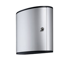 Durable Brushed Aluminum Key Cabinet with Key Lock - 18 Key - Silver-Silver