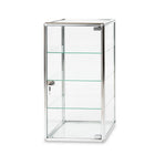 Can-Bramar Econoline Countertop Glass Showcase with Lock and Three Shelves - 14" D x 12" W x 27" H-4 mm tempered glass panels