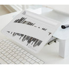 Quartet Desktop Glass Monitor Riser - White-Comes with accessory tray and 1 dry-erase marker