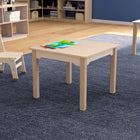 Flash Furniture Bright Beginnings Commercial Grade Wooden Square Preschool Classroom Activity Table (MKME088008)-Glossy Beech Finish Matches Any Decor