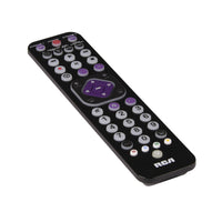 RCA 6-Device Rechargeable Ultra-Thin Streaming Universal Remote Control - Black-One remote to control TV, Sat-Cable, DVD-Blu Ray, Audio-Soundbar and 2 Streaming devices