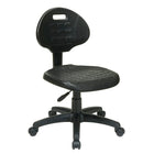 Work Smart Black Self-Skinned Urethane Task Chair -Contour Self Skinned Urethane Seat and Back with Built-in Lumbar Support
