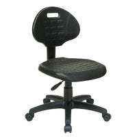 Work Smart Black Self-Skinned Urethane Task Chair -Contour Self Skinned Urethane Seat and Back with Built-in Lumbar Support