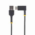 StarTech USB-A to Angled USB-C 60W Charging Cable - 6" - Black-480 Mbps data transfer rate