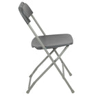 Flash Furniture HERCULES Series 650 lb. Capacity Premium Grey Plastic Folding Chair-Double Support Rails