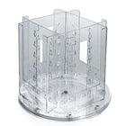 Azar Displays Tri-Fold 4-Pocket Revolving Modular Crystal Styrene Brochure Holder (252317)-Revolves on 6" clear base
