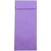JAM Paper #12 Policy Business Coloured Envelopes - 4.75" x 11" - Violet Purple Recycled - 50 Pack-Colour: Violet Envelope