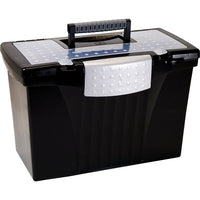 Staples Letter/Legal Portable File Box, Black-Lightweight and portable 
