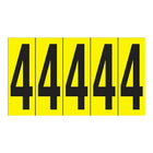 Accuform Signs Identify Locations, Supplies & Tools, Individual Letter & Number Markers, 4, 3-7/8", 10 Pack-Character 4