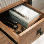 Sauder 47"W Station House Desk - Etched Oak- Etched Oak™ finish