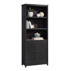 Sauder Cottage Road 3-Shelf Bookcase - 71.5" H - Raven Oak (431262)-5 shelves - 3 are adjustable
