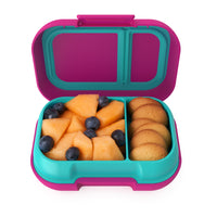 Bentgo Kids Snack Leak-Proof Container - Fuchsia/Teal-Fuel Your Family: Take fresh and healthy snacks wherever you go to keep the whole family energized