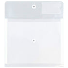 JAM Paper Plastic 2 Divider Envelopes, Button String Tie Closure, Letter Booklet, 10.5 x 11.75 x1.5, Clear, 12 Pack (JSF228)-Clear