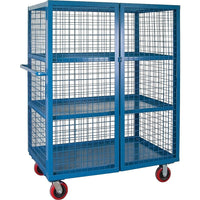 Kleton Wire Mesh Truck, 3-Shelf, 30" x 48", Steel (ML259)-No. of Shelves: 3