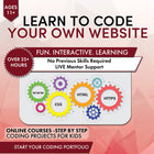 Simply Coding Coding for Kids Learn to Code Your Own Website in HTML/CSS Course Age 11 Plus [Digital Download]-Course benefits include: live mentor support, interactive learning content, step by step activities, video reviews and lessons, real coding projects, and free lifetime updates