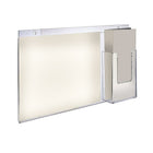 Azar Displays Acrylic Wall Mount Sign Holder with Brochure Holder, 16"W x 8.5"H, 2 Pack (252052-2 PACK)-This sign holder can be displayed on pegboard, slatwall and gridwall wall systems & displays
