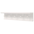 Kian 24" x 4" x 5.25" Wall Shelf, 5 Pegs, White (FN00382-9INT)-Material: floating wall shelf is made of high-quality, durable medium-density fiberboard (MDF) that provides stability. rely on the shelf to keep your items safe and sound, with a visually pleasing finish