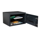SentrySafe Digital Security Safe - 1.2 Cu. Ft. - Black-Lock Type: Digital locking mechanism with override key. Comes with factory set code that can be changed to your own personal 2-8 digit code. Complete with 2 override keys