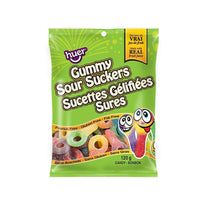 Huer Gummy Sour Suckers - 120g - 24 Pack-Assorted Fruit