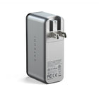 Satechi 108W USB-C 3-Port GaN Wall Charger - Space Grey-Sleek space Grey design with convenient foldable plug for charging on-the-go