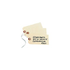 Advantag Wired Shipping Tags - #4 Size - 4-1/4" L x 2-1/8" W - Manilla - 1000 Pack-10 pt. uncoated tag stock with 1/4" hole