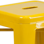 Flash Furniture 24" High Backless Yellow Metal Indoor-Outdoor Counter Height Stool with Square Seat-500 lb. Weight Capacity