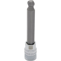 Dynamic Tools 3/8" Drive Metric Hex Head, 7mm Long Ball Nose, Chrome Finish Socket-Size: 7 mm