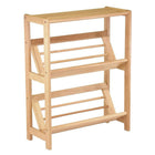 Winsome Bookshelf with Slanted Shelf, Natural-With tilted shelves, this 2-Tier Bookshelf displays books and magazines so that the spines are easy to view. The solid top can also be used as a side table perfect for holding a lamp or vase of flowers.