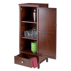 Winsome Brooke Jelly Close Cupboard with Door and Drawer-Perfect for any room and decor. Elegant cupboard has one wood door opens to two large storage with one shelf. Made from combination of solid and composite wood