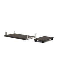Bestar Embassy Keyboard Shelf and CPU Platform, Dark Chocolate (60830-79)-The keyboard shelf is on ball-bearing slides for smooth and quiet operation