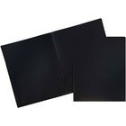 JAM Paper Plastic POP School Two Pocket Folders, Black, 12 Pack (382Eblg)-Size: 9" x 12"