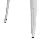Flash Furniture 30" Round White Metal Indoor-Outdoor Table-Base Size: 26"W
