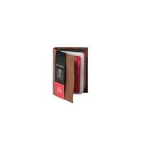 CHAMPS Leather RFID Center Passcase Card/ID Wallet, Key Fob Combo, Tan-20 Center Pylar Windows