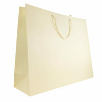 Jam Paper Gift Bags with Rope Handles - Jumbo - 20" x 16" x 6" - Bronze Matte - 24 Pack-Color: Ivory Matte