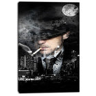 Designart Moonlight Smoke Street Art Canvas Artwork, (PT3610-24-40)-Print