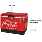 Coca-Cola Ice Chest, 54L-Stainless steel design