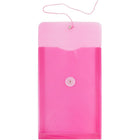 JAM Paper Plastic Envelopes with Button and String Tie Closure, Open End, 6.25 x 9.25, Fuchsia Pink Poly, 12 Pack (472B1FU)-Size: 6-1/4" x 9-1/4"